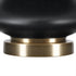 26" Black and Gold Glass Table Lamp With White Empire Shade