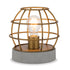 9" Gray and Gold Concrete Desk Table Lamp