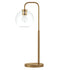 27" Brass Metal Arched Table Lamp With Clear Globe Shade