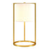 22" Brass Metal Table Lamp With White Drum Shade