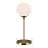 21" Brass Metal Globe Table Lamp With Clear Globe Shade