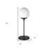 21" Black Metal Globe Table Lamp With Clear Globe Shade