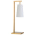 26" Brass Metal Desk Table Lamp With White Cone Shade