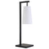 26" Black Metal Desk Table Lamp With White Cone Shade