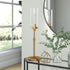 26" Brass Metal Table Lamp With Clear Cylinder Shade