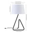 22" Black Metal Table Lamp With White Bell Shade