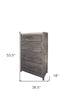 37" Gray Solid Wood Four Drawer Chest