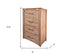 36" Natural Solid Wood Four Drawer Chest