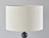 28" Black Solid Wood Candlestick Table Lamp With Off White Drum Shade