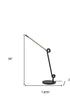 35" Black Metal Novelty Desk LED USB Table Lamp