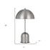 20" Nickel Metal Desk Table Lamp With Nickel Dome Shade