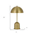 20" Antiqued Brass Metal Desk Table Lamp With Antiqued Brass Dome Shade