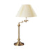 30" Bronze Metal Table Lamp With Off White Empire Shade