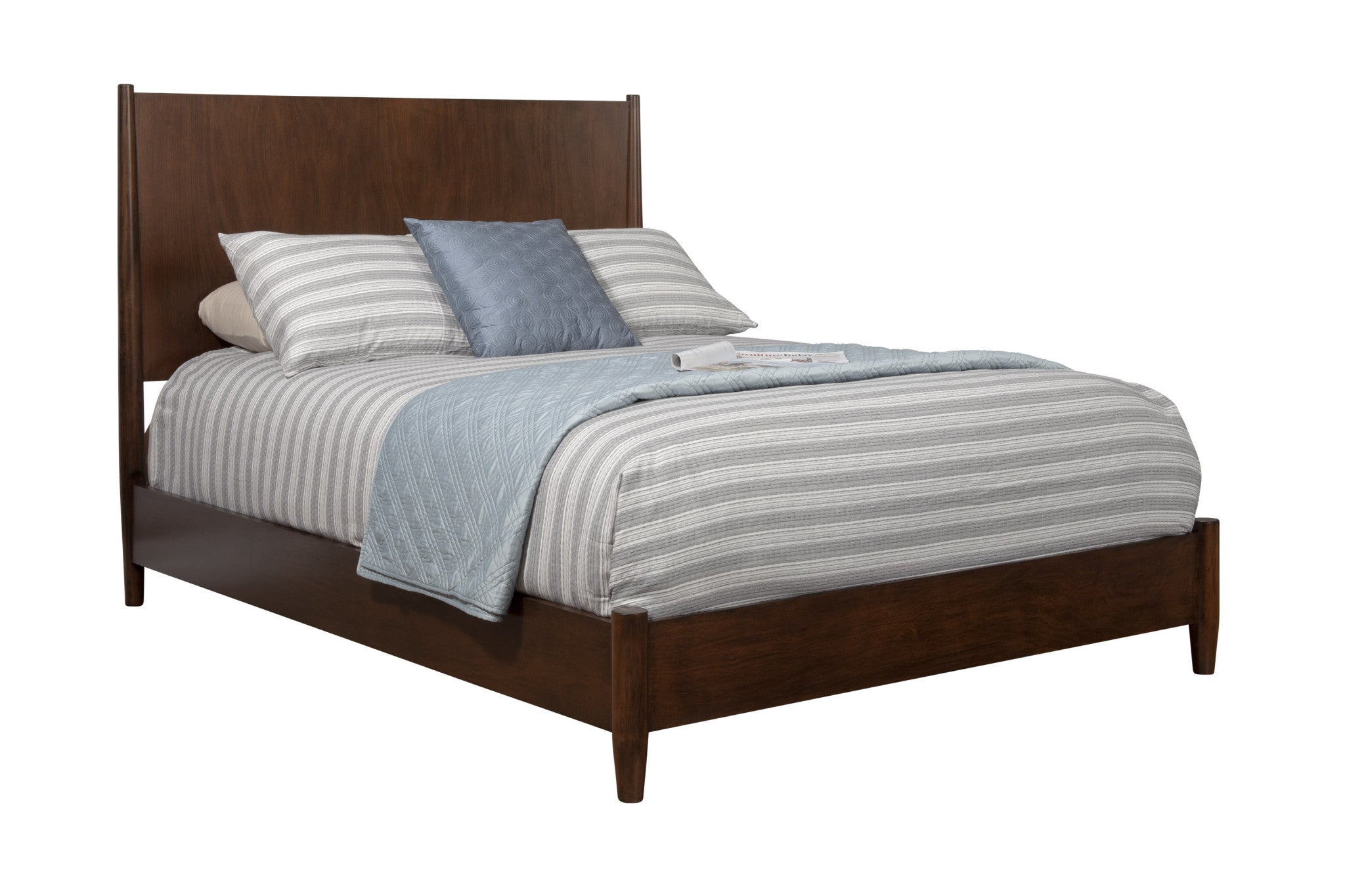 Brown Solid and Manufactured Wood King Bed