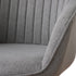 23" Gray Fabric And Natural Swivel Arm Chair