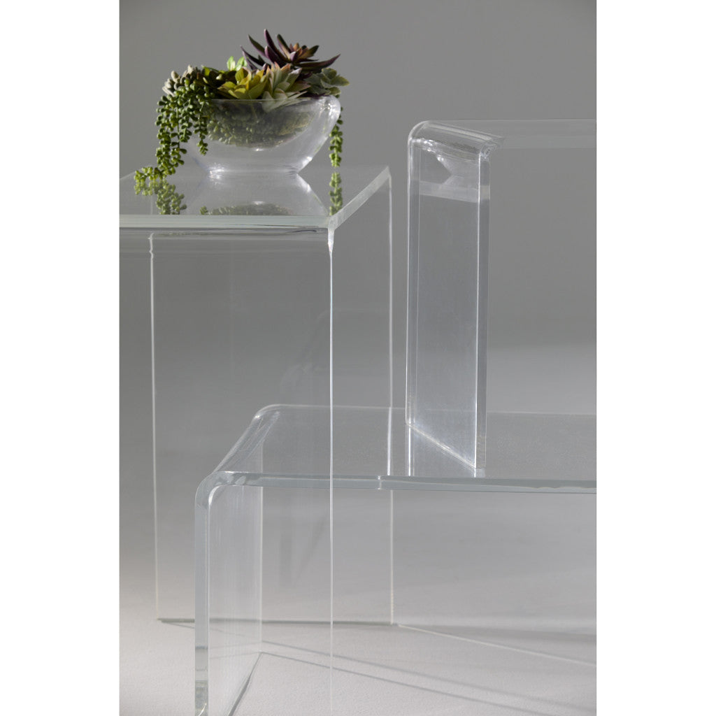 18" Clear Plastic / Acrylic Square End Table