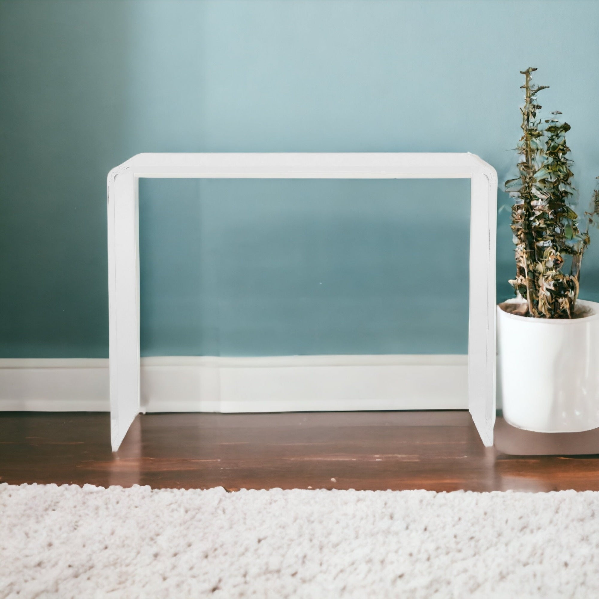 40" Clear Acrylic Sled Console Table