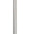 60" Nickel Traditional Shaped Floor Lamp With White Square Shade