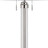 60" Chrome Two Light Traditional Shaped Floor Lamp With White Rectangular Shade