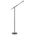 68" Black Adjustable Traditional Shaped Floor Lamp