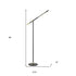 68" Black Adjustable Traditional Shaped Floor Lamp