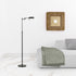 61" Bronze Adjustable Swing Arm Floor Lamp