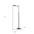 61" Bronze Adjustable Swing Arm Floor Lamp