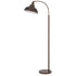 61" Rusted Traditional Shaped Floor Lamp With Rust Dome Shade