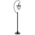 63" Bronze Traditional Shaped Floor Lamp With Bronze Transparent Glass Dome Shade