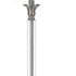 60" Nickel Traditional Shaped Floor Lamp With White Square Shade