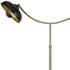 66" Bronze Adjustable Arc Floor Lamp With Bronze Dome Shade