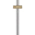 61" Chrome Traditional Shaped Floor Lamp With White Square Shade