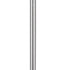 61" Chrome Tray Table Floor Lamp With White Square Shade