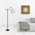 63" Bronze Adjustable Traditional Shaped Floor Lamp With Gray Square Shade