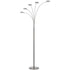 82" Nickel Five Light Led Arc Floor Lamp