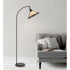 65" Bronze Traditional Shaped Floor Lamp With White Empire Shade