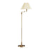 59" Bronze Swing Arm Floor Lamp With Beige Empire Shade