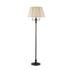 60" Bronze Four Light Traditional Shaped Floor Lamp With Beige Square Shade