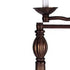 62" Rusted Swing Arm Floor Lamp With Champagne Bell Shade