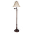 62" Rusted Swing Arm Floor Lamp With Champagne Bell Shade