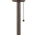 57" Black Traditional Shaped Floor Lamp With White Empire Shade