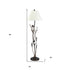 60" Rusted Traditional Shaped Floor Lamp With Brown Empire Shade