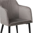 Set Of Two 23" Gray And Black Microfiber Arm Chairs