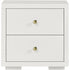 19" White Two Drawer Nightstand