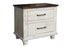 29" White Two Drawer Nightstand