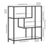 40" Black Metal And Glass Four Tier Etagere Bookcase