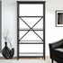 63" Black Metal and Glass Five Tier Etagere Bookcase