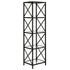 66" Black Metal And Glass Four Tier Etagere Bookcase