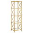 66" Gold Metal And Glass Four Tier Etagere Bookcase