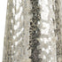 32" Silver Metallic Glass LED Table Lamp With Beige Drum Shade